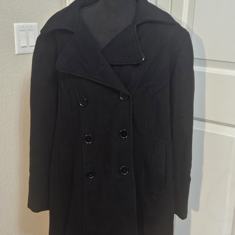 Women's Avenue Classic Black Pea Coat